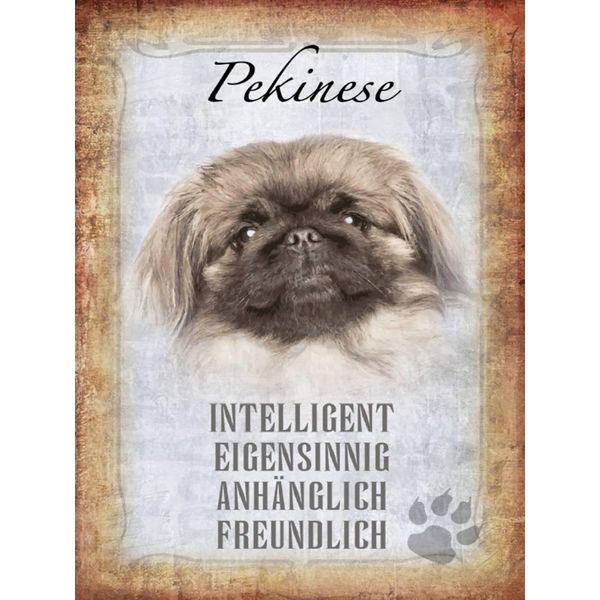 Vianmo Insegna In Legno 40X30 Cm Pekinese Hund-image