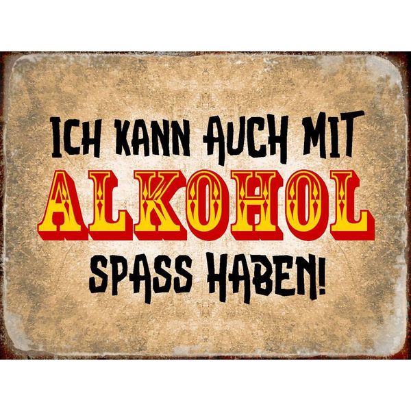 Vianmo Insegna In Legno 30X40 Cm Alkohol Ich Kann Auch Spass Haben-image