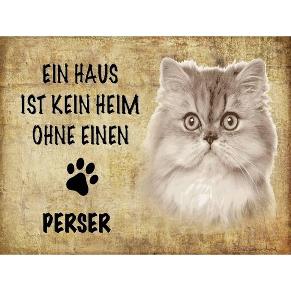 Vianmo Insegna In Legno 30X40 Cm Perser Katze Ohne Kein Heim-image