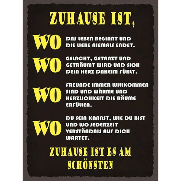 Vianmo Insegna In Legno 40X30 Cm Zuhause Ist Wo Leben Und Liebe-image