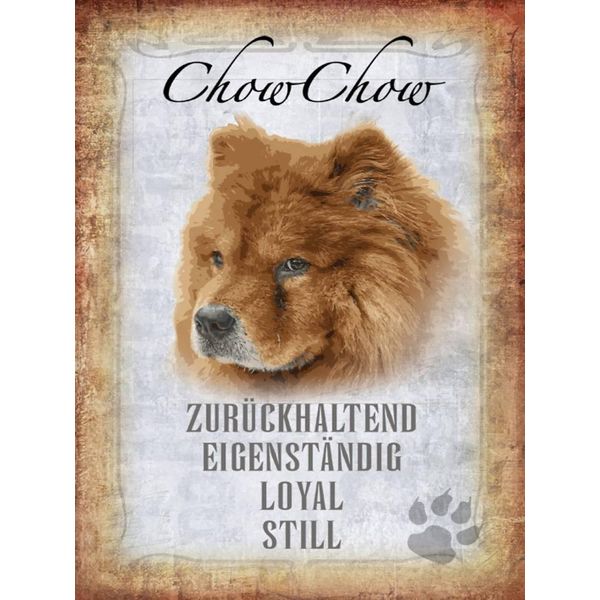 Vianmo Insegna In Legno 40X30 Cm Chow Chow Hund Loyal-image