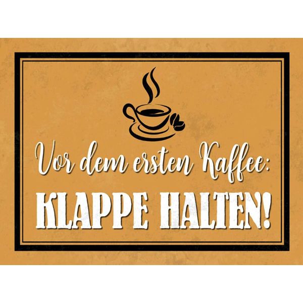 Vianmo Insegna In Legno 30X40 Cm Vor Ersten Kaffee Klappe Halten-image