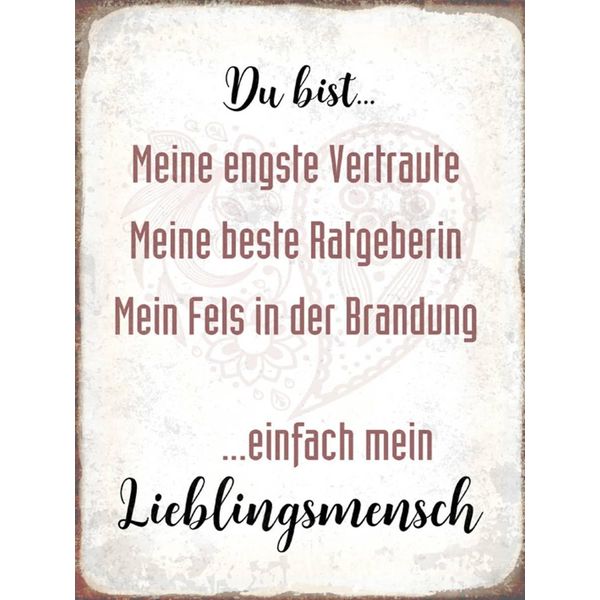 Vianmo Insegna In Legno 40X30 Cm Du Bist Einfach Lieblingsmensch-image