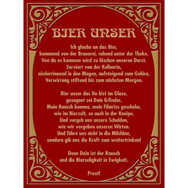 Vianmo Insegna In Legno 40X30 Cm Alkohol Prost Bier Unser-image