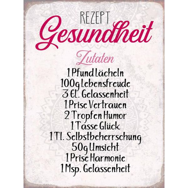 Vianmo Insegna In Legno 40X30 Cm Rezept Gesundheit Zutaten-image