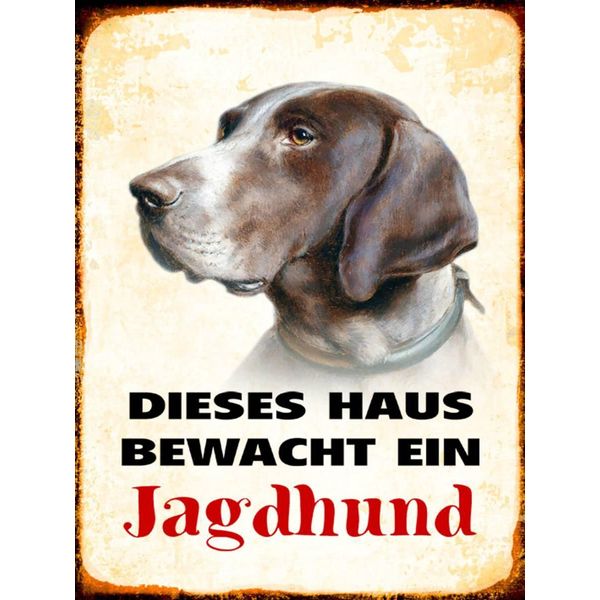 Vianmo Insegna In Legno 40X30 Cm Hund Dieses Haus Bewacht Ein Jagdhund-image