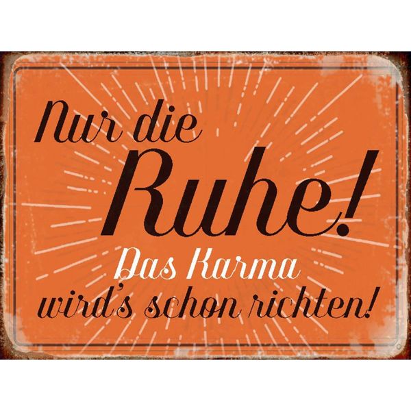 Vianmo Insegna In Legno 30X40 Cm Nur Die Ruhe Das Karma-image