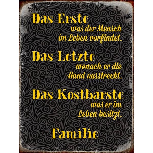 Vianmo Insegna In Legno 40X30 Cm Familie Erste Letzte Kostbarste-image