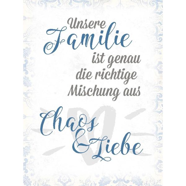 Vianmo Insegna In Legno 40X30 Cm Unsere Familie Chaos Liebe-image