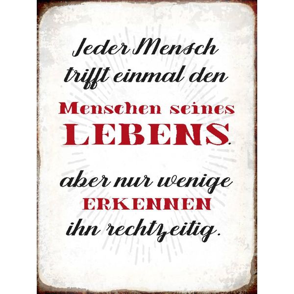 Vianmo Insegna In Legno 40X30 Cm Jeder Mensch Trifft Einmal Den-image
