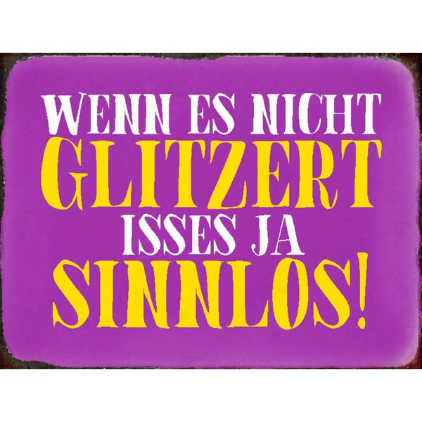 Vianmo Insegna In Legno 30X40 Cm Wenn Es Nicht Glitzert Sinnlos-image