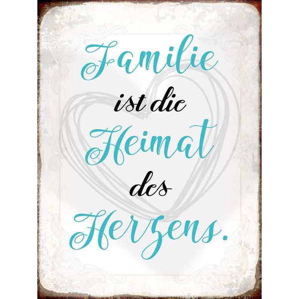 Vianmo Insegna In Legno 40X30 Cm Familie Ist Heimat Des Herzens-image