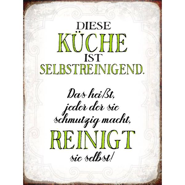 Vianmo Insegna In Legno 40X30 Cm Diese KüChe Ist Selbstreinigend-image