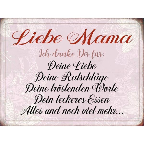 Vianmo Insegna In Legno 30X40 Cm Liebe Mama Ich Danke Dir Liebe-image