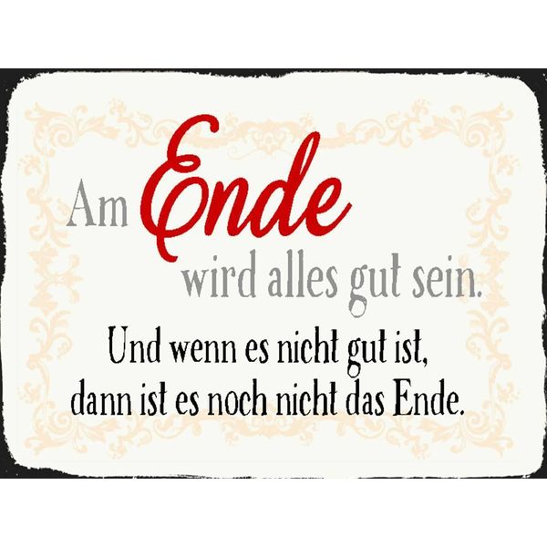 Vianmo Insegna In Legno 30X40 Cm Am Ende Wird Alles Gut Sein-image