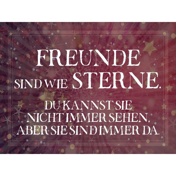 Vianmo Insegna In Legno 30X40 Cm Freunde Sind Wie Sterne-image