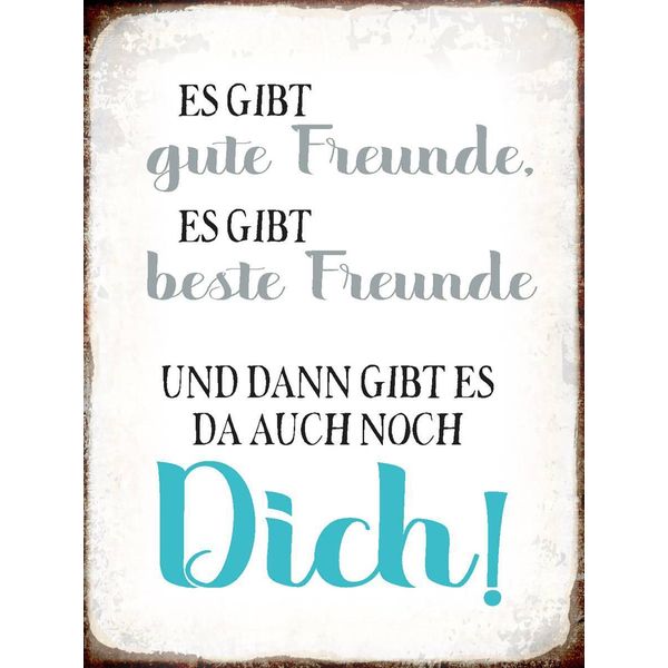 Vianmo Insegna In Legno 40X30 Cm Gibt Gute Freunde Auch Noch Dich-image