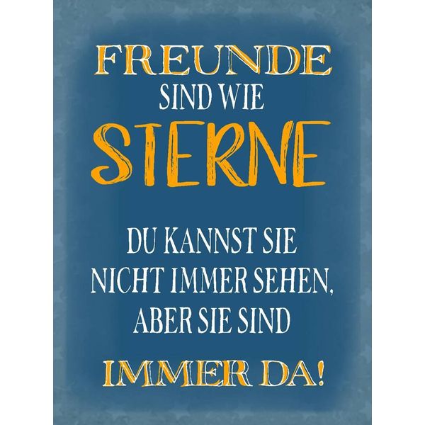 Vianmo Insegna In Legno 40X30 Cm Freunde Sind Wie Sterne Immer Da-image