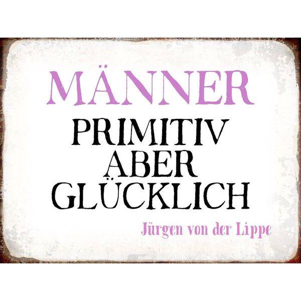 Vianmo Insegna In Legno 30X40 Cm MäNner Primitiv Aber GlüCklich-image