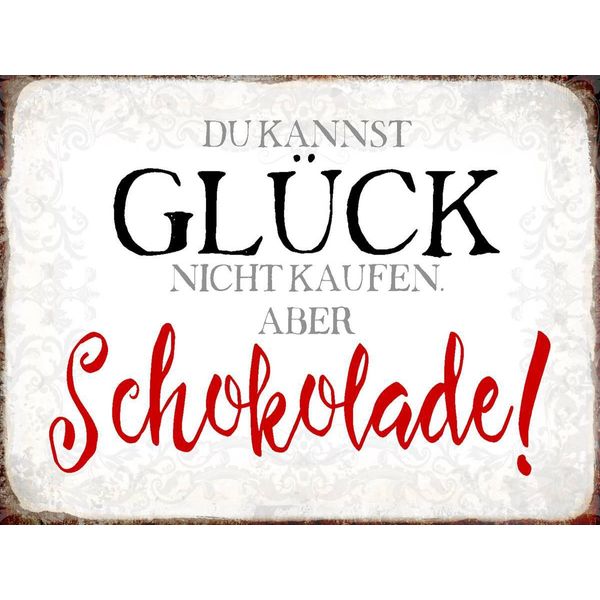 Vianmo Insegna In Legno 30X40 Cm GlüCk Nicht Kaufen Schokolade-image