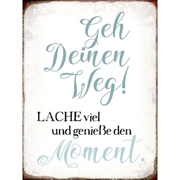 Vianmo Insegna In Legno 40X30 Cm Geh Deinen Weg GenießE Moment-image