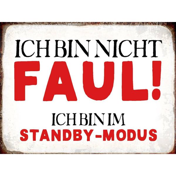 Vianmo Insegna In Legno 30X40 Cm Bin Nicht Faul Im Standby Modus-image