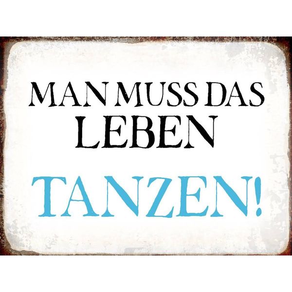 Vianmo Insegna In Legno 30X40 Cm Man Muss Das Leben Tanzen-image