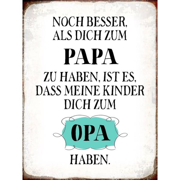 Vianmo Insegna In Legno 40X30 Cm Papa Noch Besser Dich Zum Opa-image