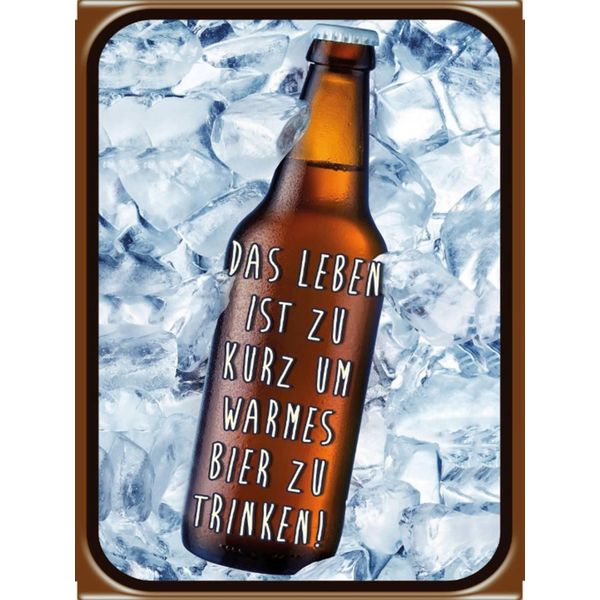 Vianmo Insegna In Legno 40X30 Cm Leben Ist Kurz Um Warmes Bier-image