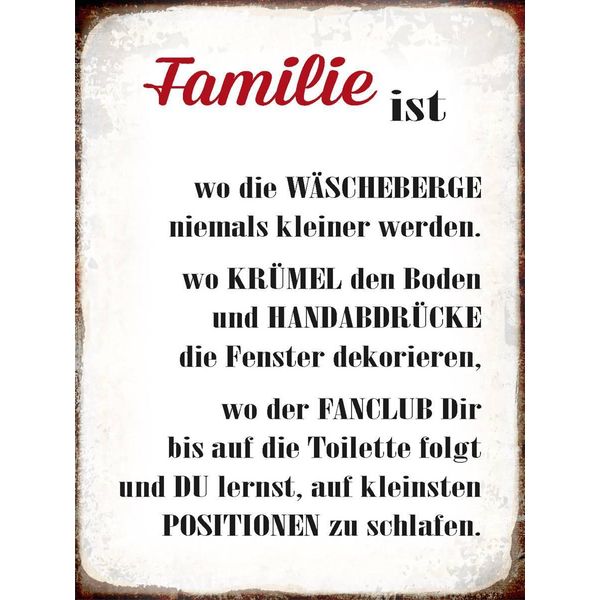 Vianmo Insegna In Legno 40X30 Cm Familie Ist Wo Die WäScheberge-image