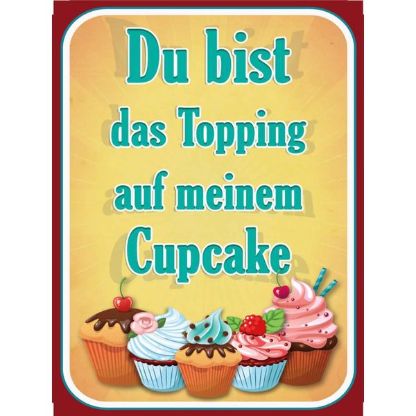 Vianmo Insegna In Legno 40X30 Cm Du Bist Topping Auf Cupcake-image