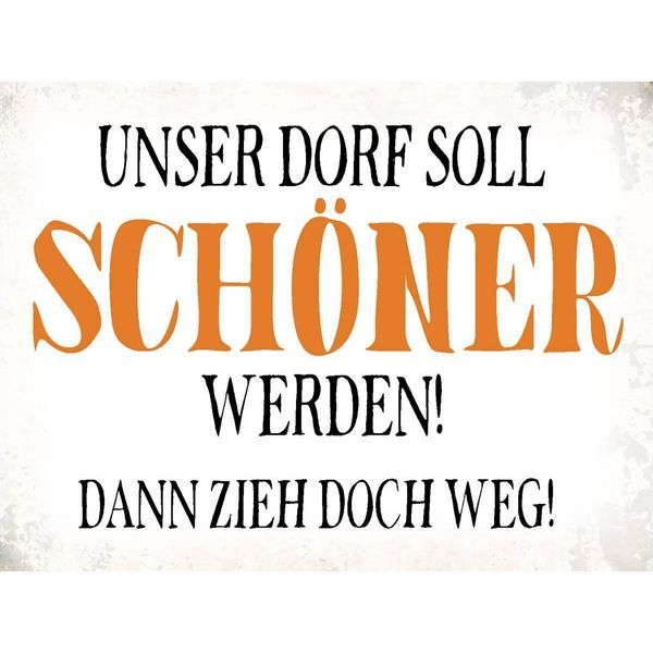 Vianmo Insegna In Legno 30X40 Cm Unser Dorf Soll SchöNer Werden-image
