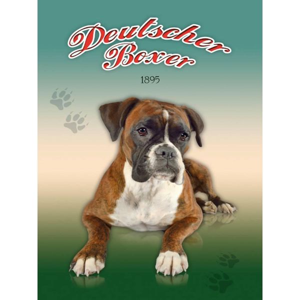 Vianmo Insegna In Legno 40X30 Cm Hund Deutscher Boxer 1895-image