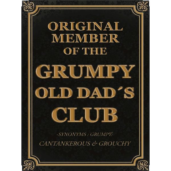 Vianmo Insegna In Legno 40X30 Cm Original Grumpy Old Dad´S Club-image