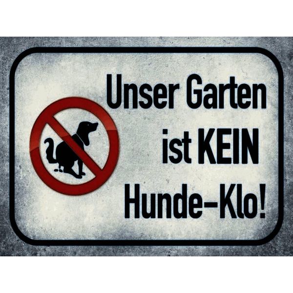 Vianmo Insegna In Legno 30X40 Cm Unser Garten Kein Hunde-Klo-image
