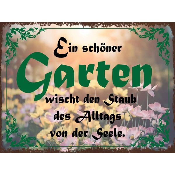 Vianmo Insegna In Legno 30X40 Cm SchöNer Garten Wischt Den Staub-image