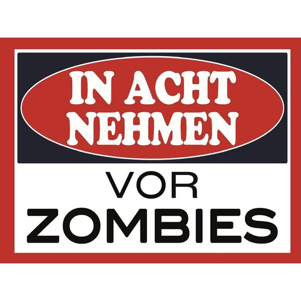 Vianmo Insegna In Legno 30X40 Cm In Acht Nehmen Vor Zombies-image