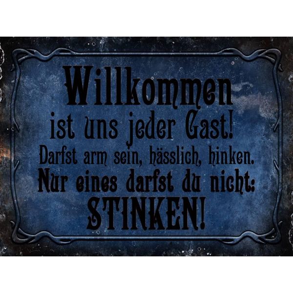 Vianmo Insegna In Legno 30X40 Cm Willkommen Ist Uns Jeder Gast-image