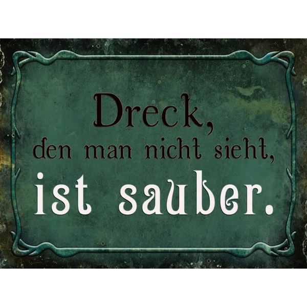 Vianmo Insegna In Legno 30X40 Cm Dreck Den Nicht Sieht Ist Sauber-image