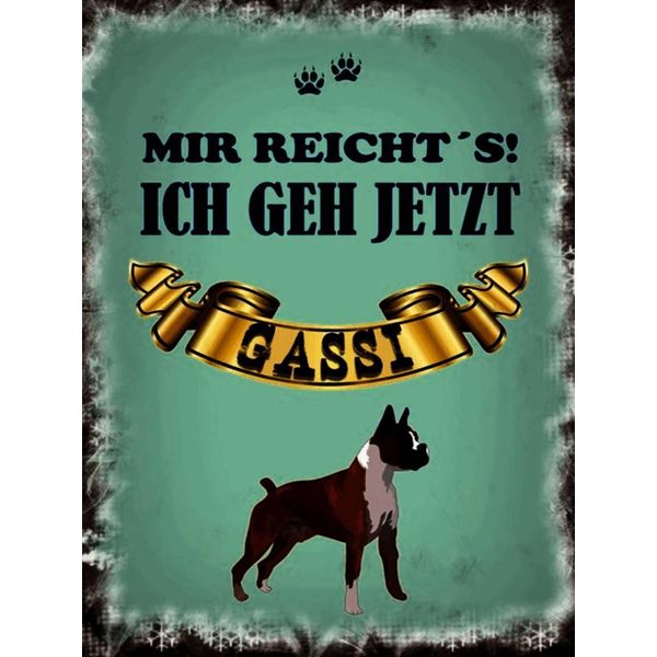 Vianmo Insegna In Legno 40X30 Cm Mir Reicht`S Ich Geh Gassi Hund-image