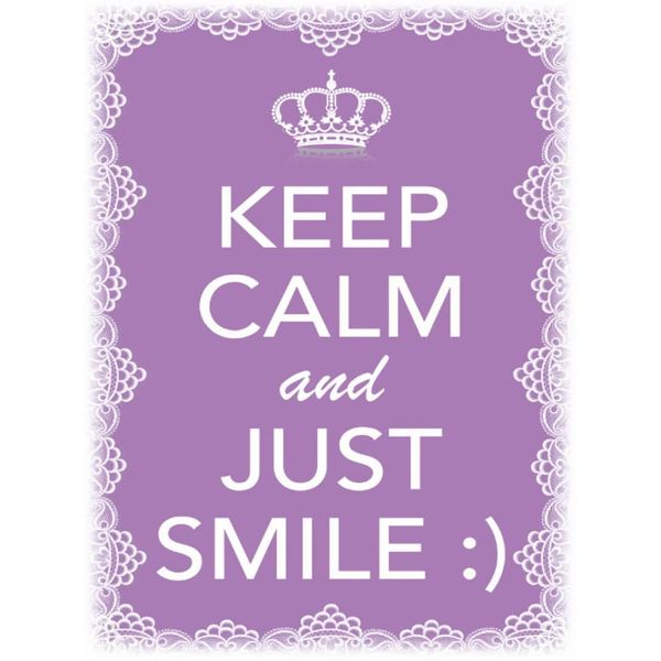 Vianmo Insegna In Legno 40X30 Cm Keep Calm And Just Smile:)-image
