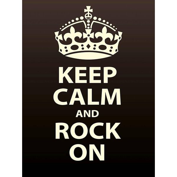 Vianmo Insegna In Legno 40X30 Cm Keep Calm And Rock On-image