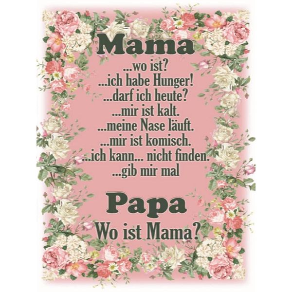 Vianmo Insegna In Legno 40X30 Cm Mama Ich Habe Hunger Ist Kalt-image
