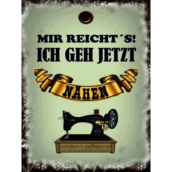 Vianmo Insegna In Legno 40X30 Cm Mir Reicht`S Ich Geh NäHen-image