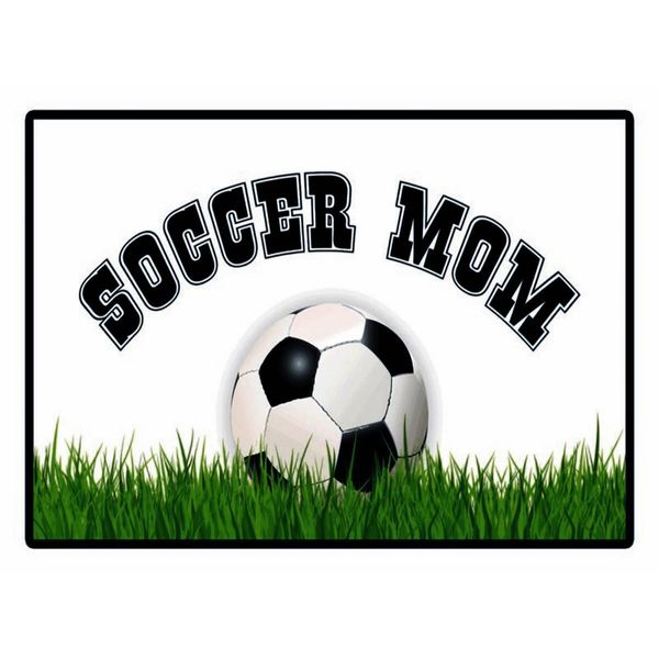 Vianmo Insegna In Legno 30X40 Cm FußBall Soccer Mom FußBall Mutter-image