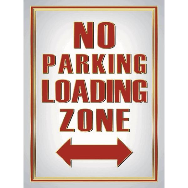 Vianmo Insegna In Legno 40X30 Cm No Parking Loading Zone-image