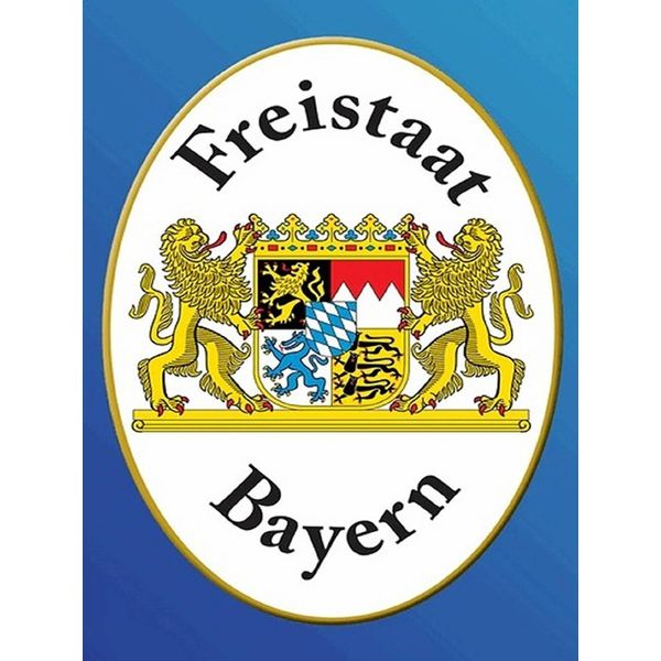 Vianmo Insegna In Legno 40X30 Cm Freistaat Bayern Wappen-image