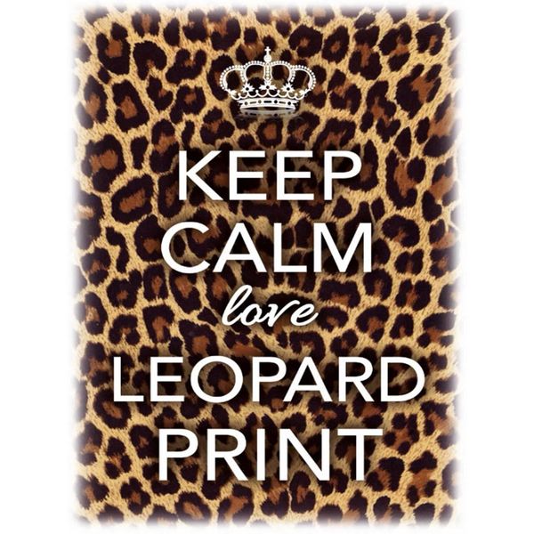 Vianmo Insegna In Legno 40X30 Cm Keep Calm Love Leopard Print-image