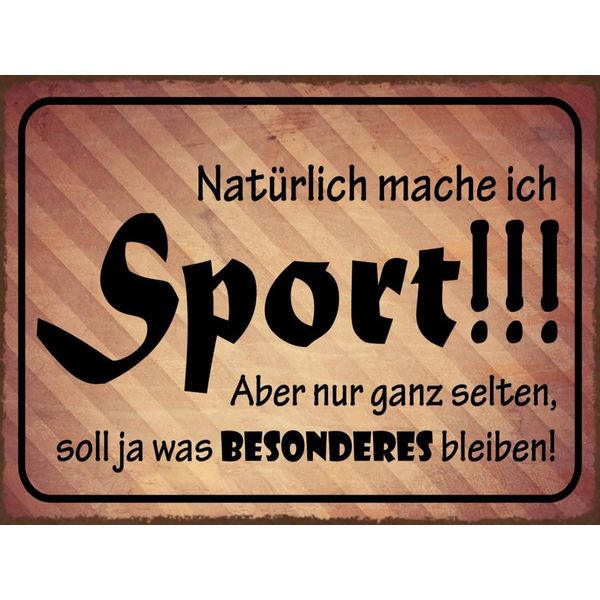 Vianmo Insegna In Legno 30X40 Cm NatüRlich Mache Ich Sport Aber-image