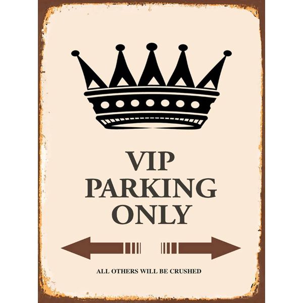 Vianmo Insegna In Legno 40X30 Cm Vip Parking Only All Others-image